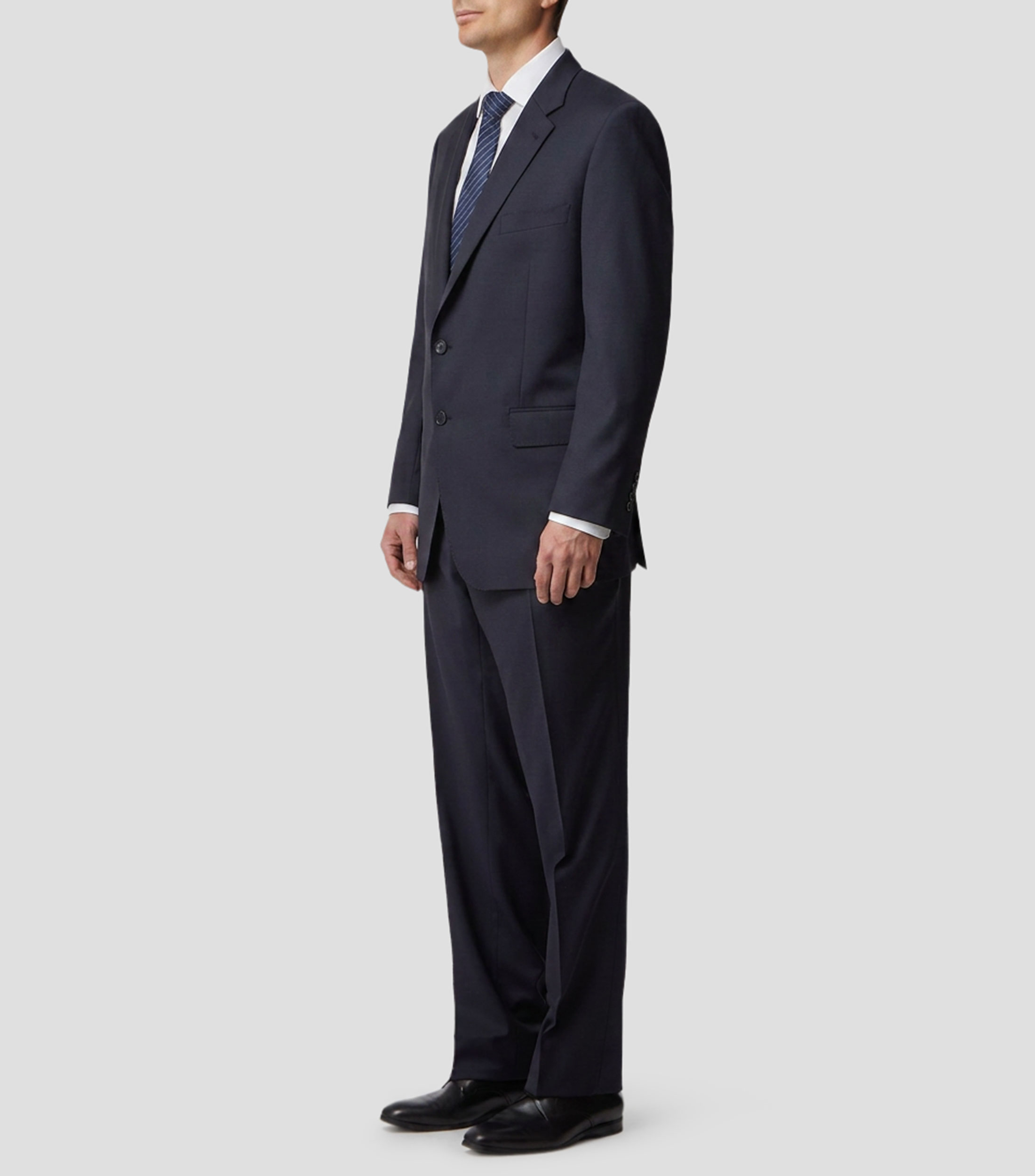 Traje de lana corte regular fit liso Hombre